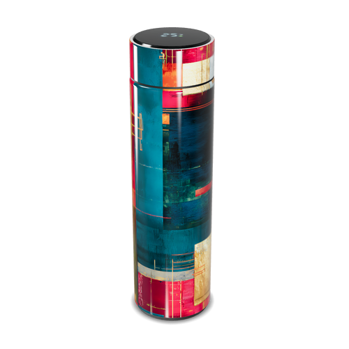 Garrafa Térmica Touch - Estampa Colorida Abstrata