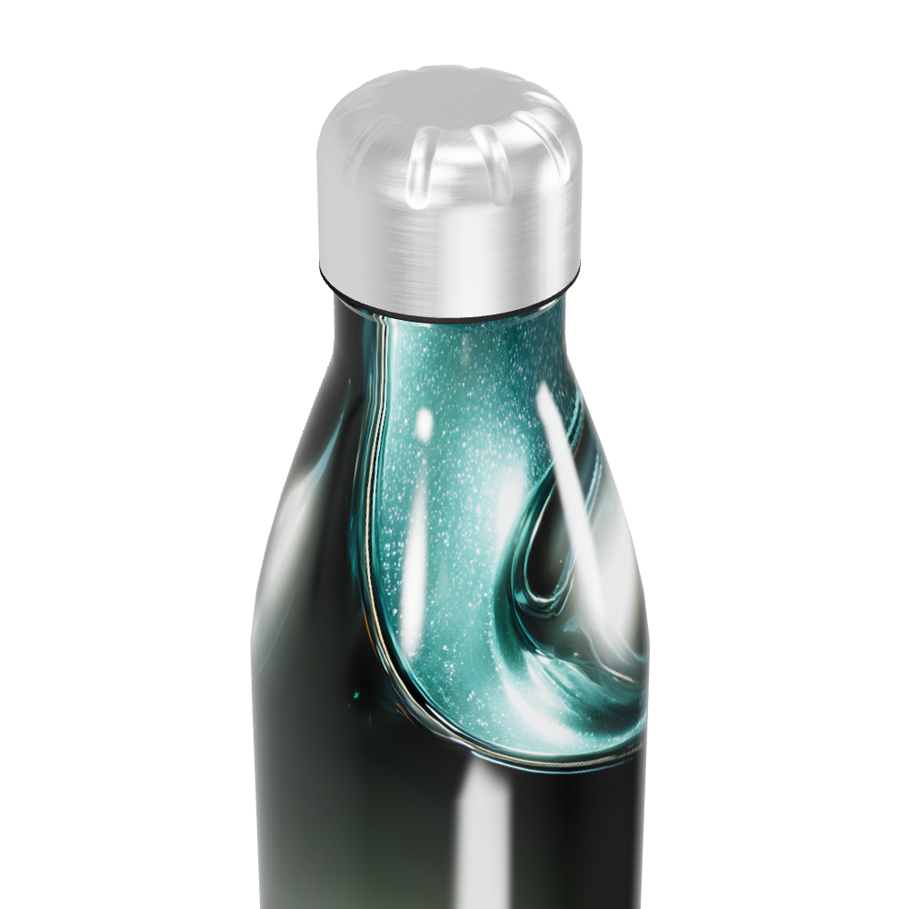 Garrafa Inox - Design Preto Verde