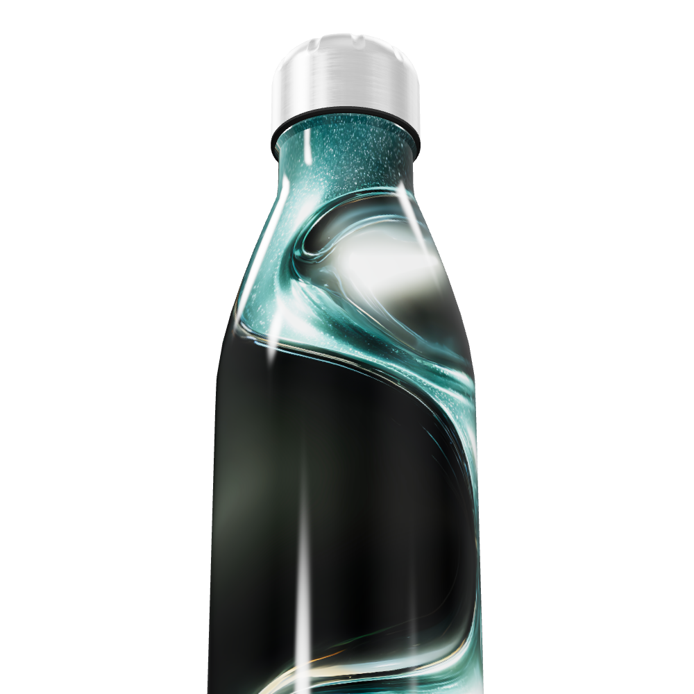 Garrafa Inox - Design Preto Verde