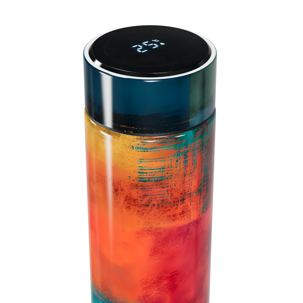 Garrafa Térmica Touch Colorida Abstrata 500ml