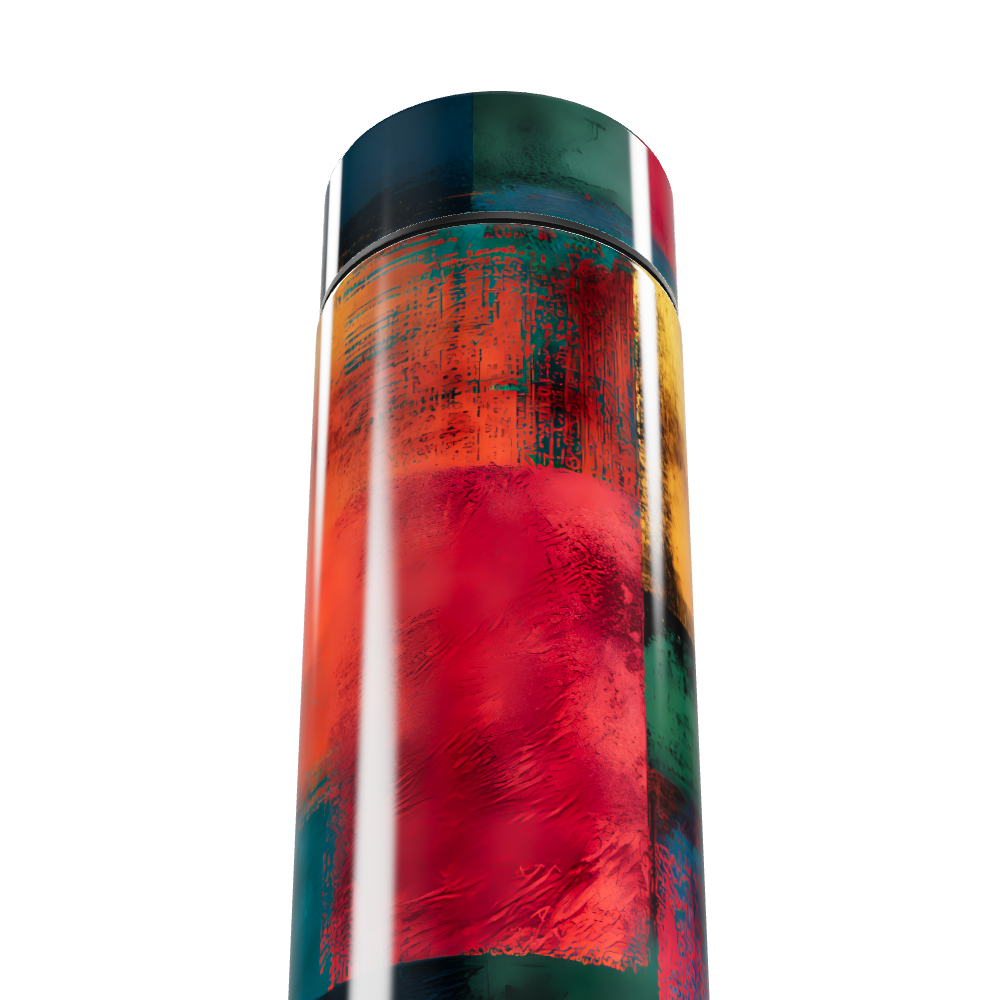 Garrafa Térmica Touch Colorida Abstrata 500ml