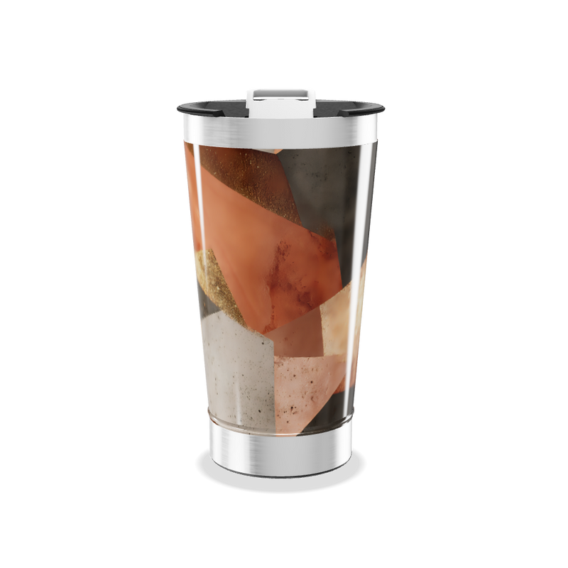 Copo Térmico - Design Abstrato Multicor