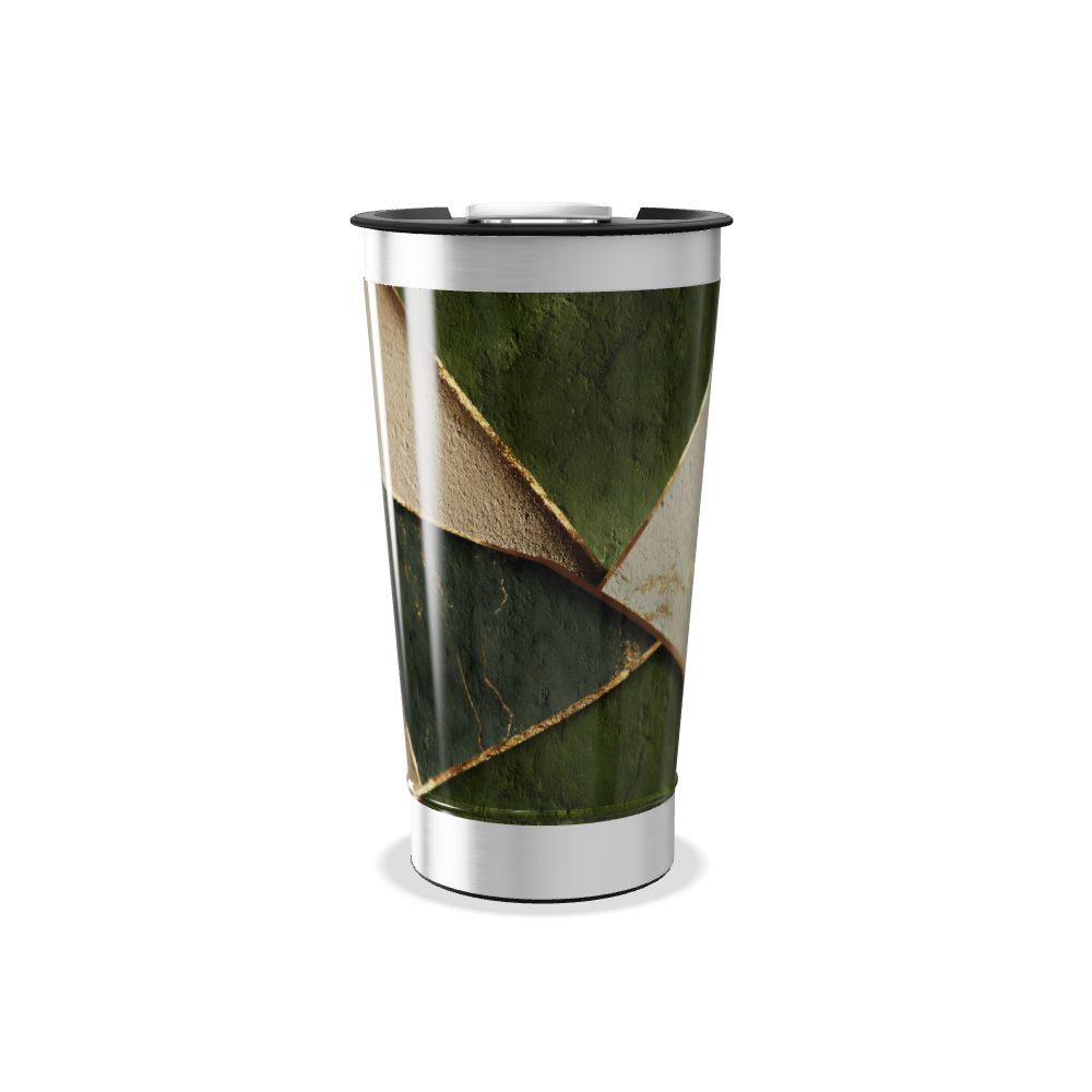 Copo Térmico - Mármore Verde e Branco