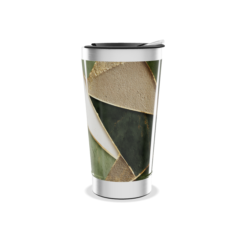 Copo Térmico - Mármore Verde e Branco