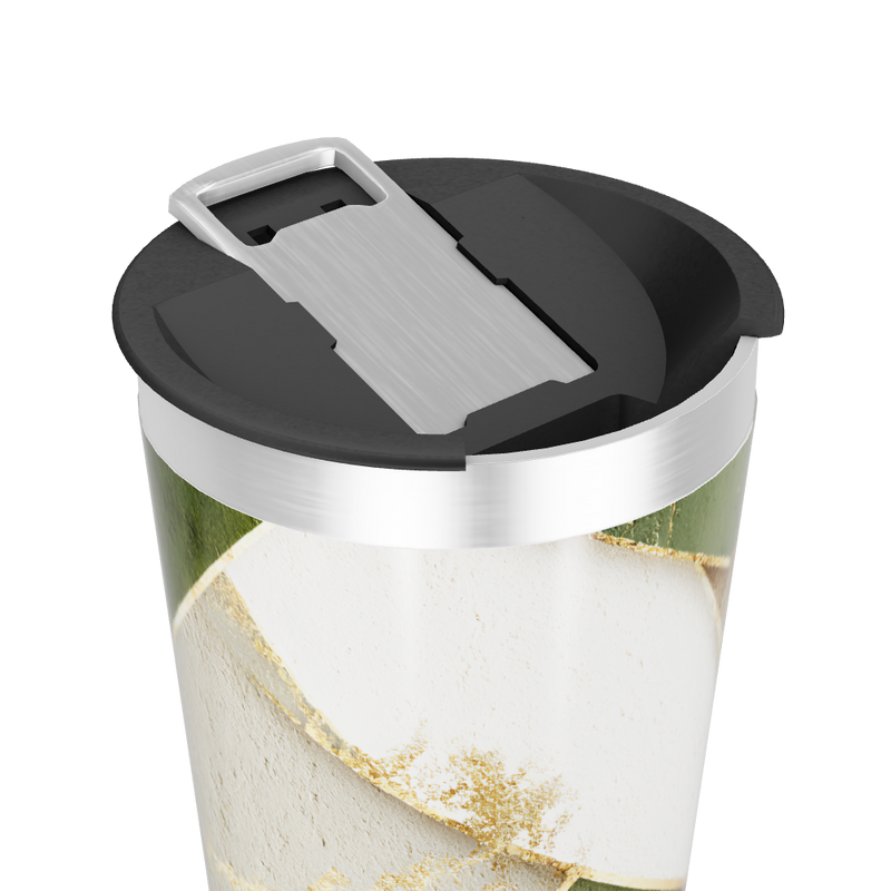 Copo Térmico - Mármore Verde e Branco