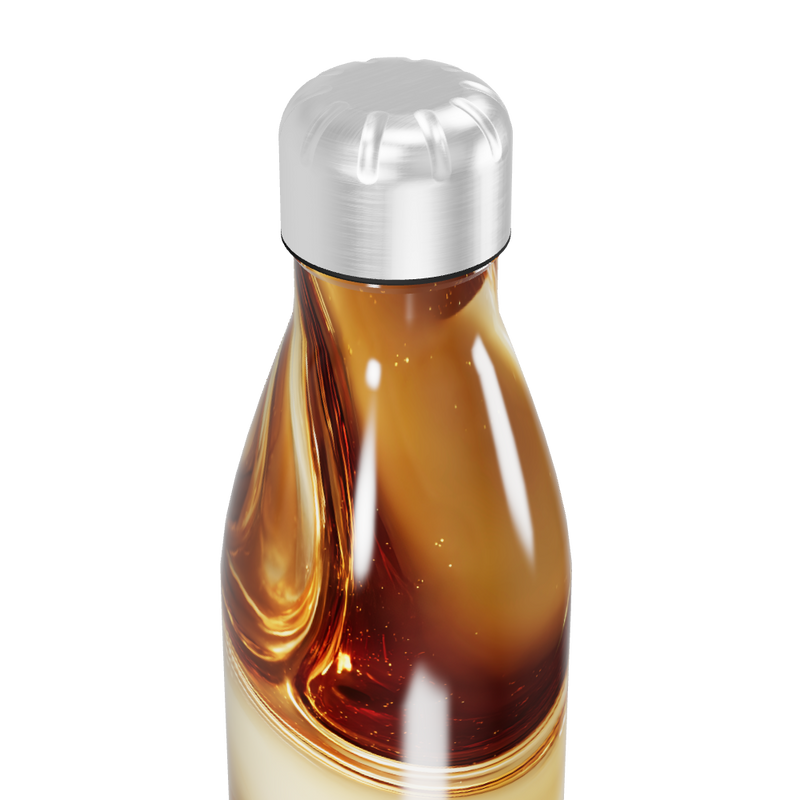 Garrafa Inox - Design Marrom e Branco