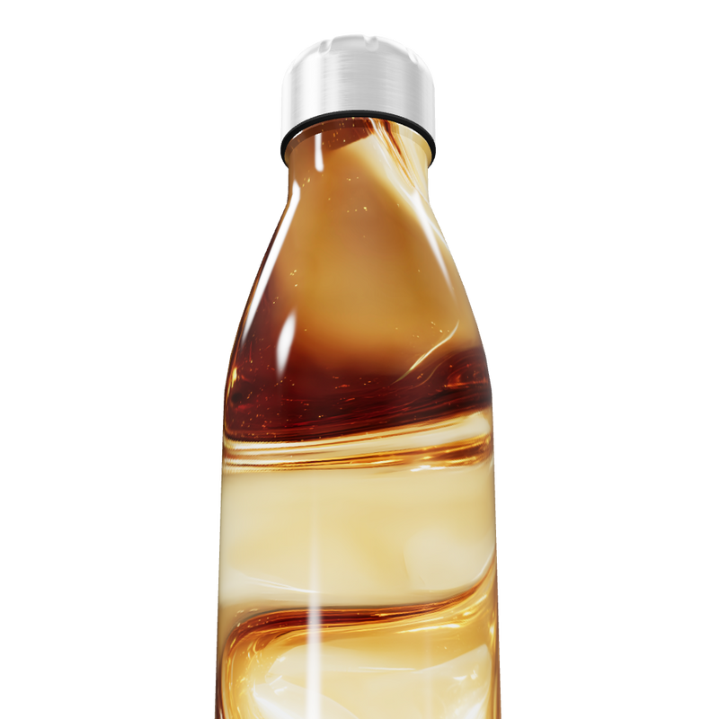 Garrafa Inox - Design Marrom e Branco