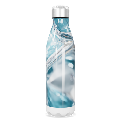 Garrafa Inox - Azul com Efeito Marmorizado