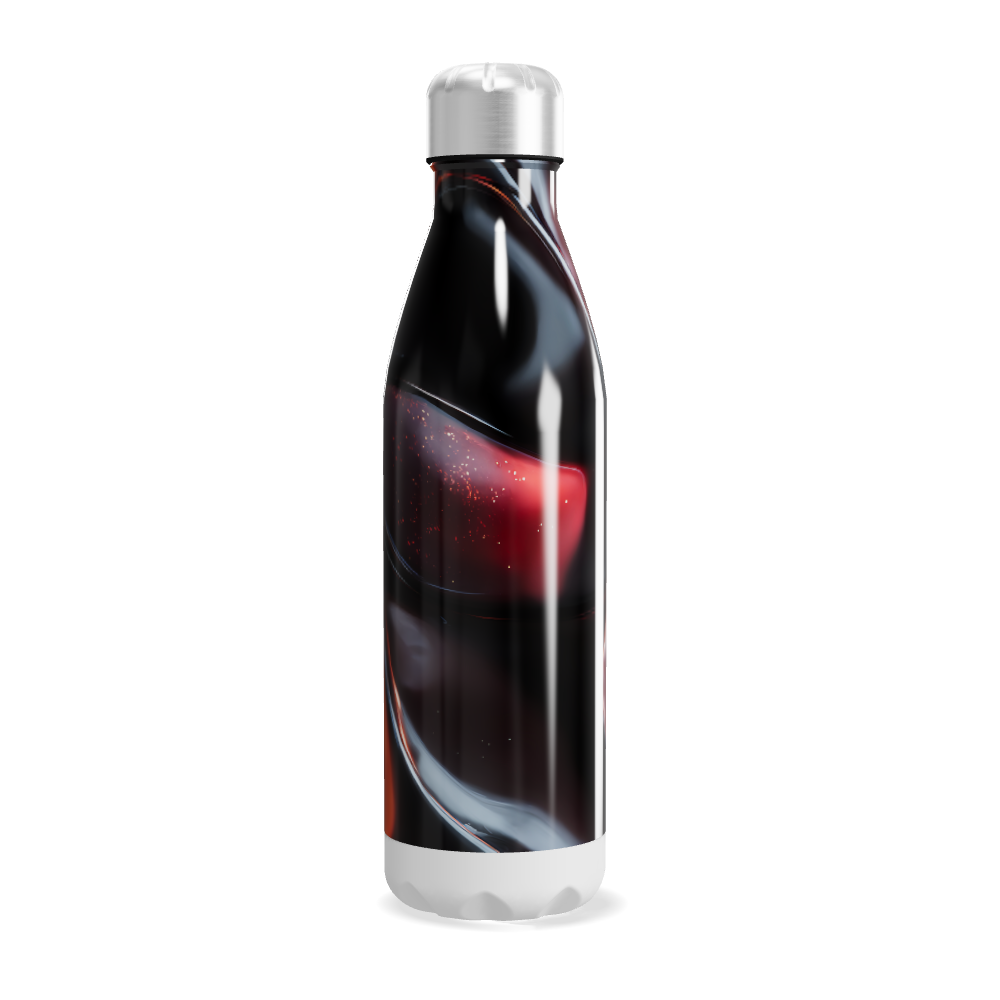 Garrafa Inox - Estampa Vermelha Preta