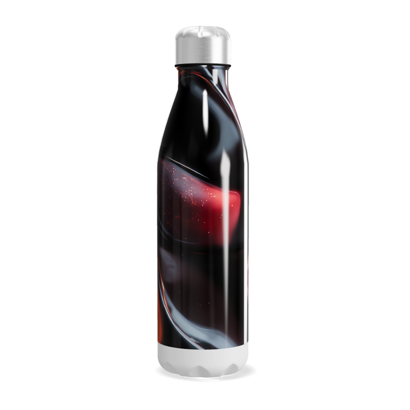 Garrafa Inox - Estampa Vermelha Preta