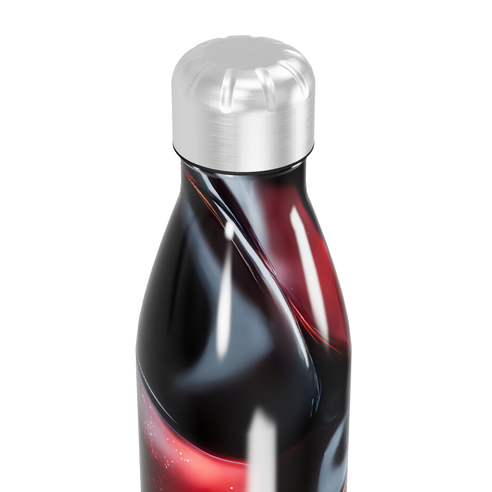 Garrafa Inox - Estampa Vermelha Preta
