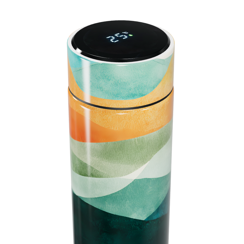 Garrafa Térmica Touch - Estampa Colorida Aço Inox