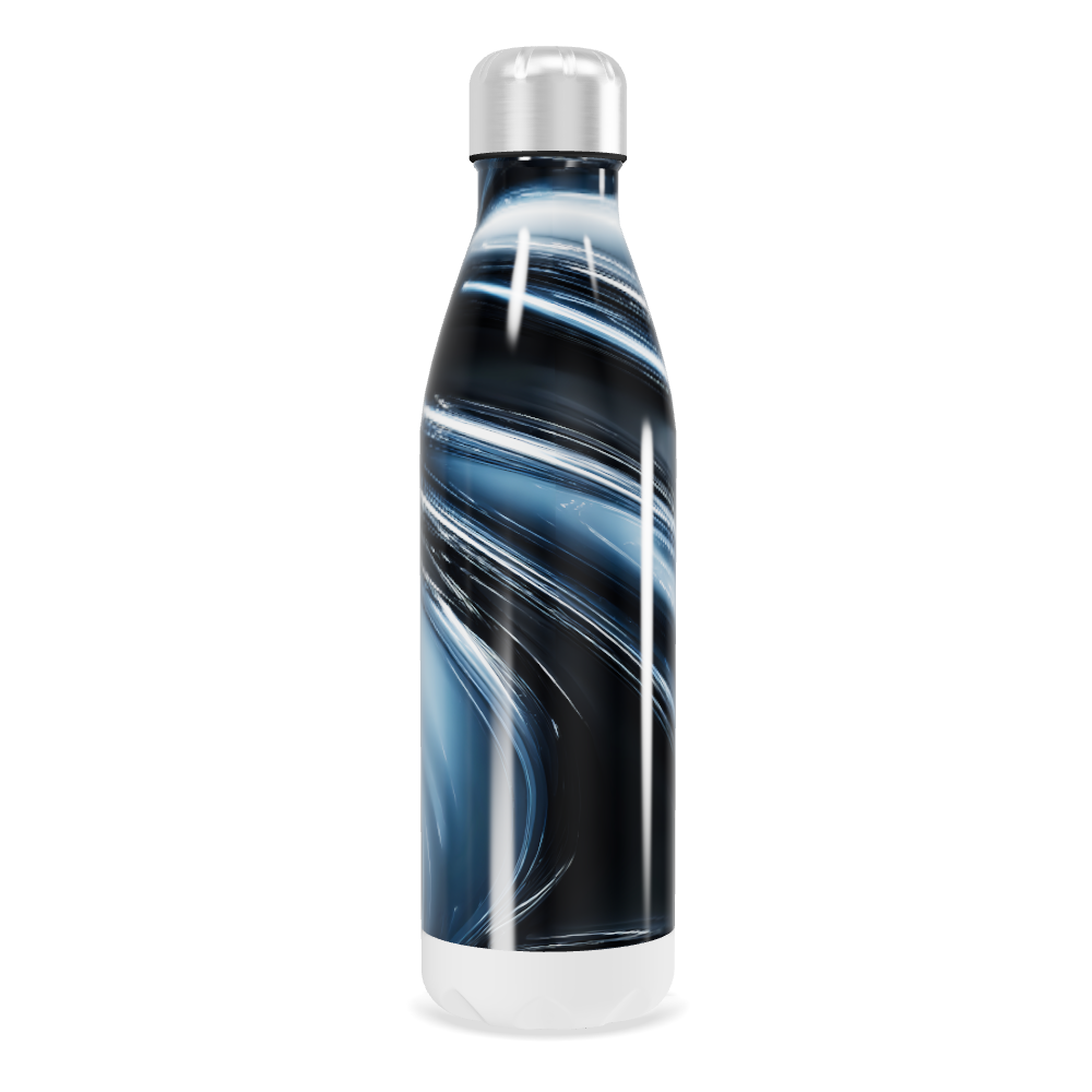 Garrafa Inox - Estampa Mármore Azul