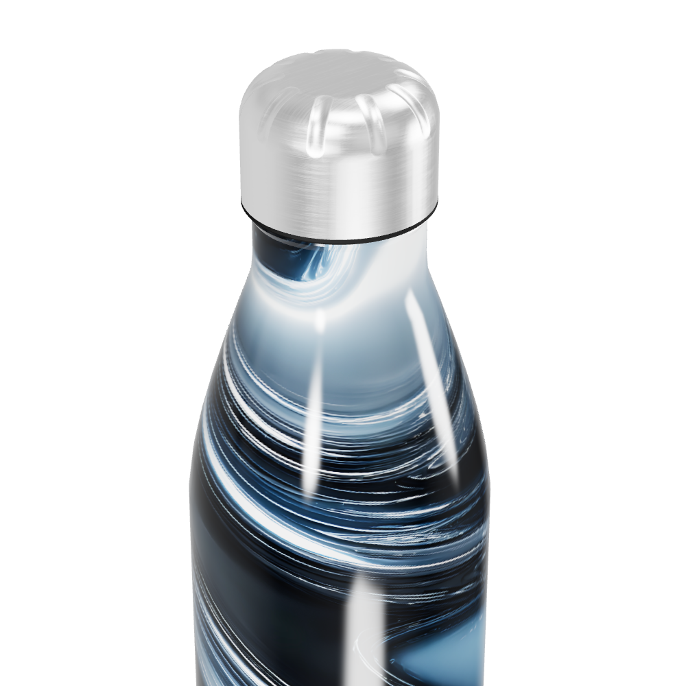 Garrafa Inox - Estampa Mármore Azul