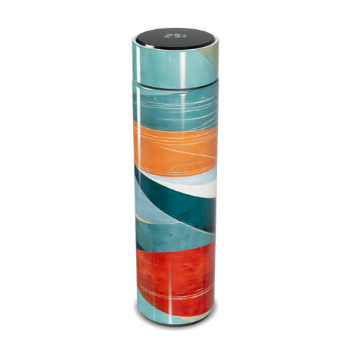 Garrafa Térmica Touch Listras Multicoloridas