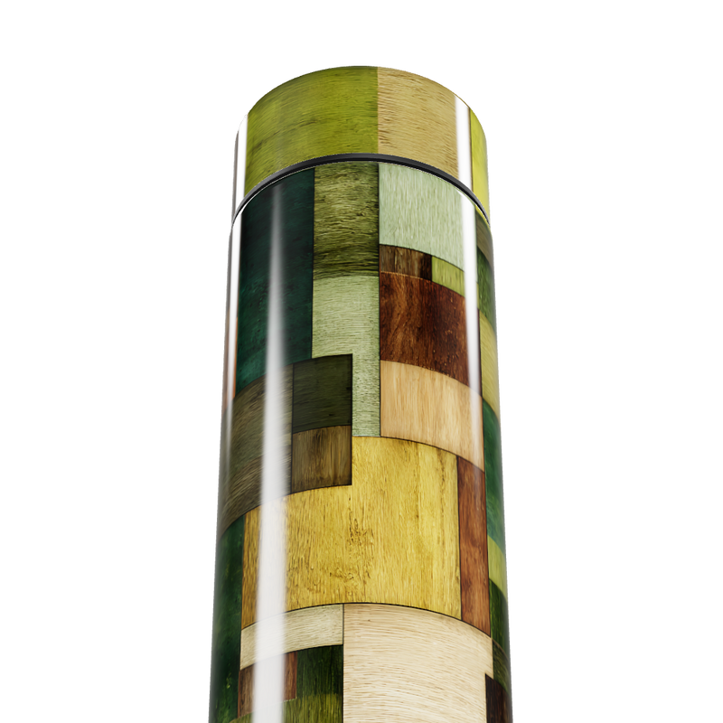 Garrafa Térmica Touch - Estampa Colorida Madeira