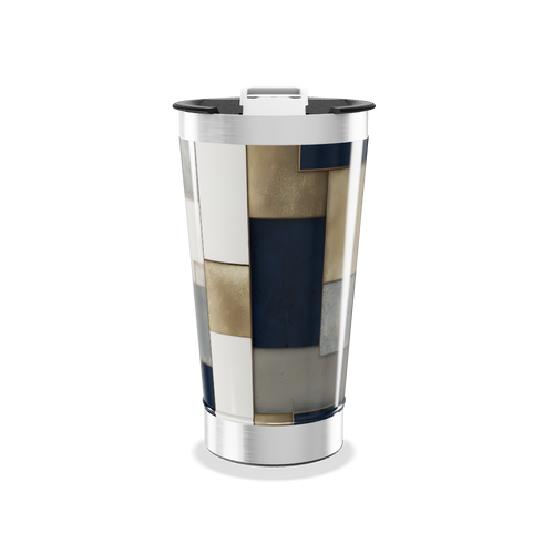 Copo Térmico - Aço Inox Estampa Geométrica