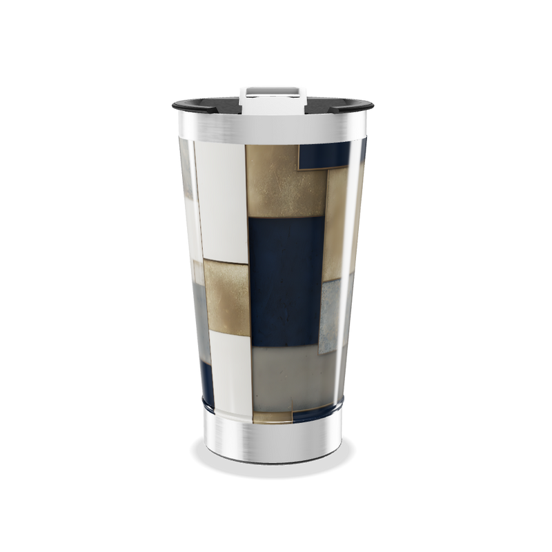 Copo Térmico - Aço Inox Estampa Geométrica