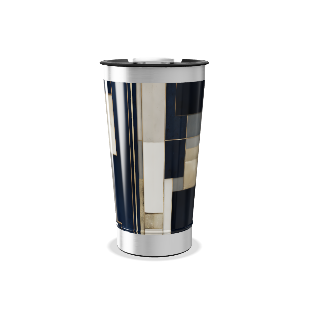Copo Térmico - Aço Inox Estampa Geométrica