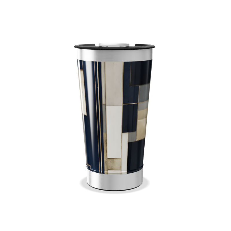 Copo Térmico - Aço Inox Estampa Geométrica