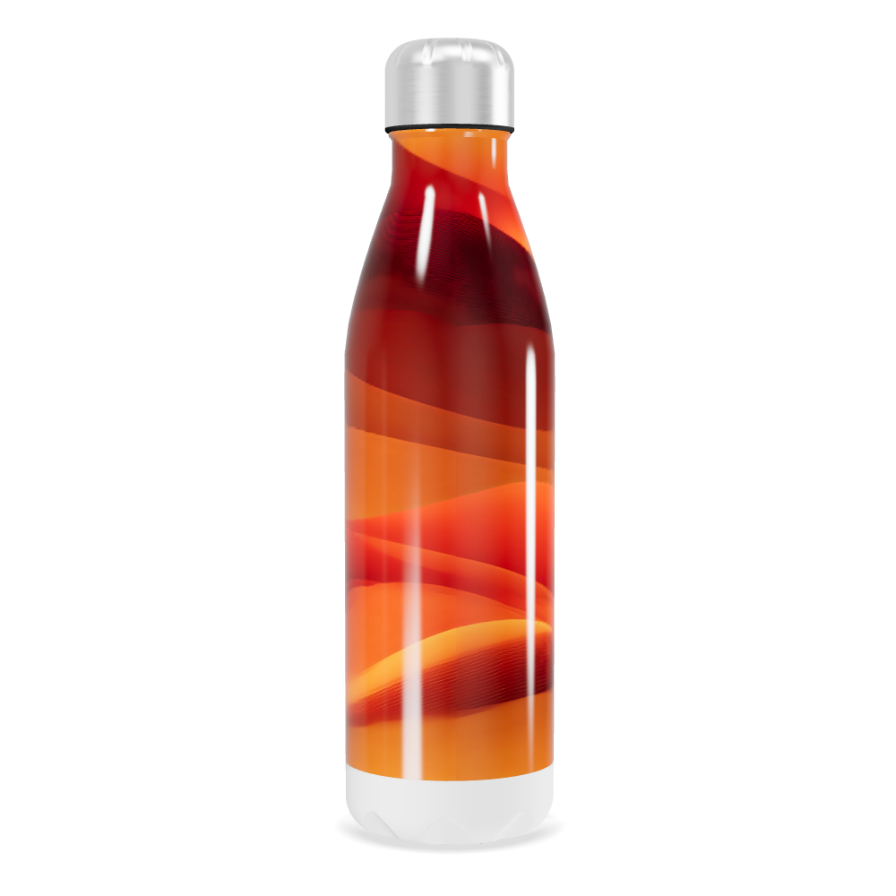 Garrafa Inox - Estampa Degradê Laranja