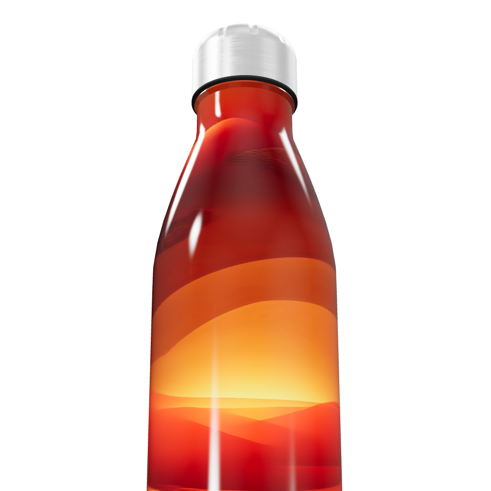 Garrafa Inox - Estampa Degradê Laranja