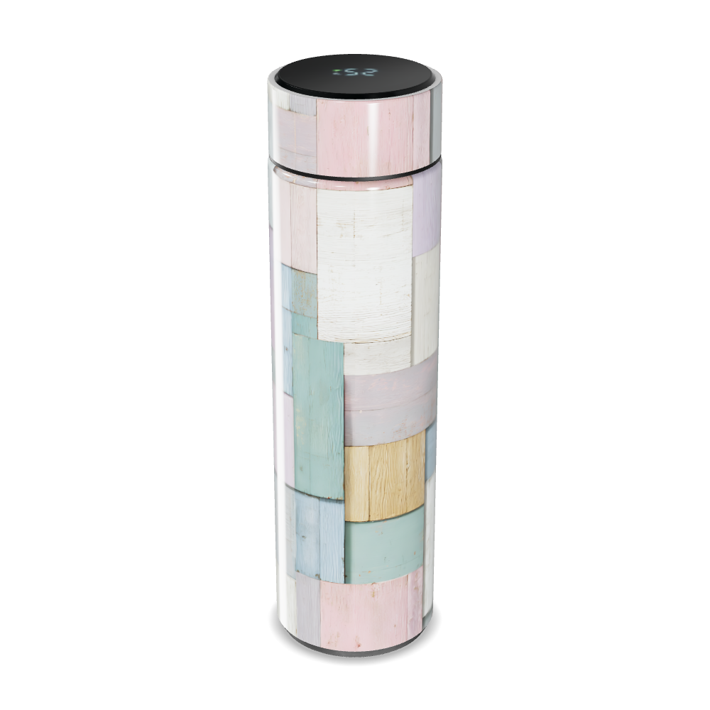 Garrafa Térmica Touch - Estampa Colorida Madeira