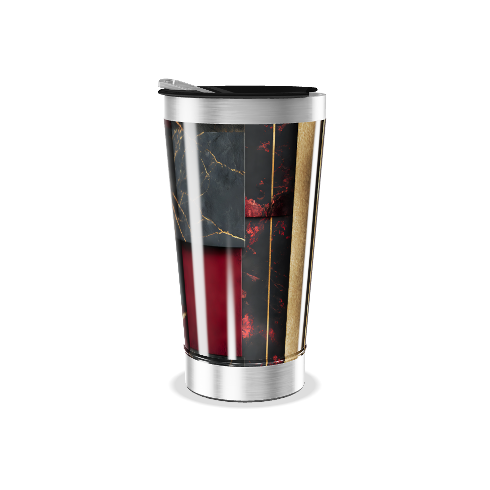 Copo Térmico - Com Listras Douradas