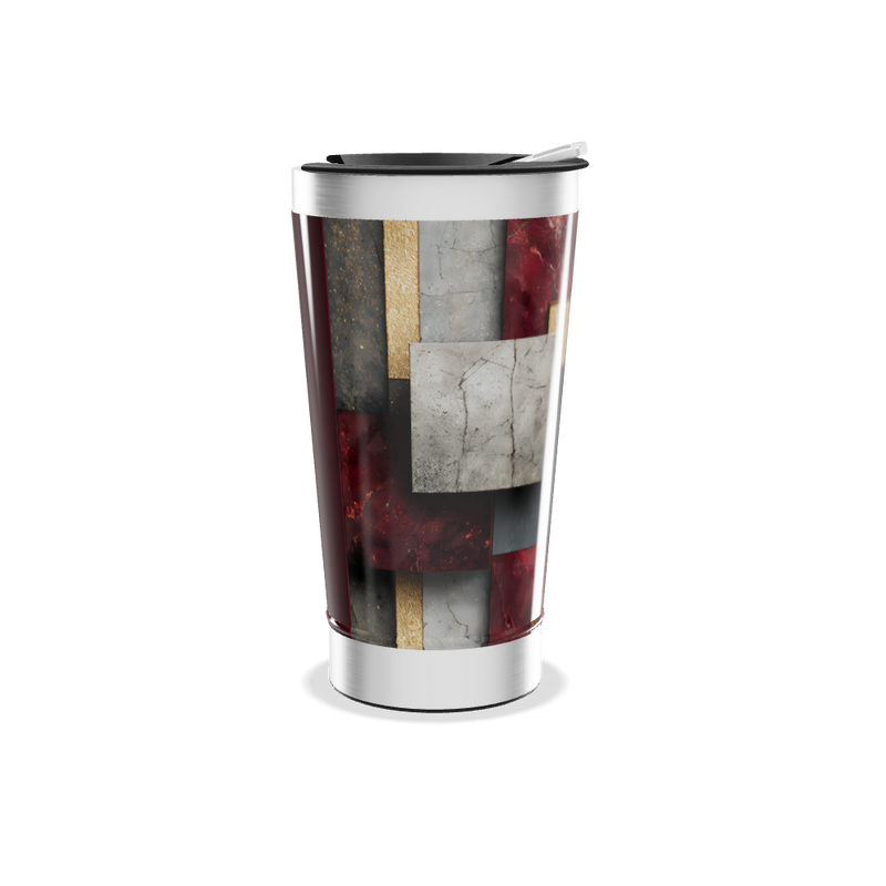 Copo Térmico - Com Listras Douradas