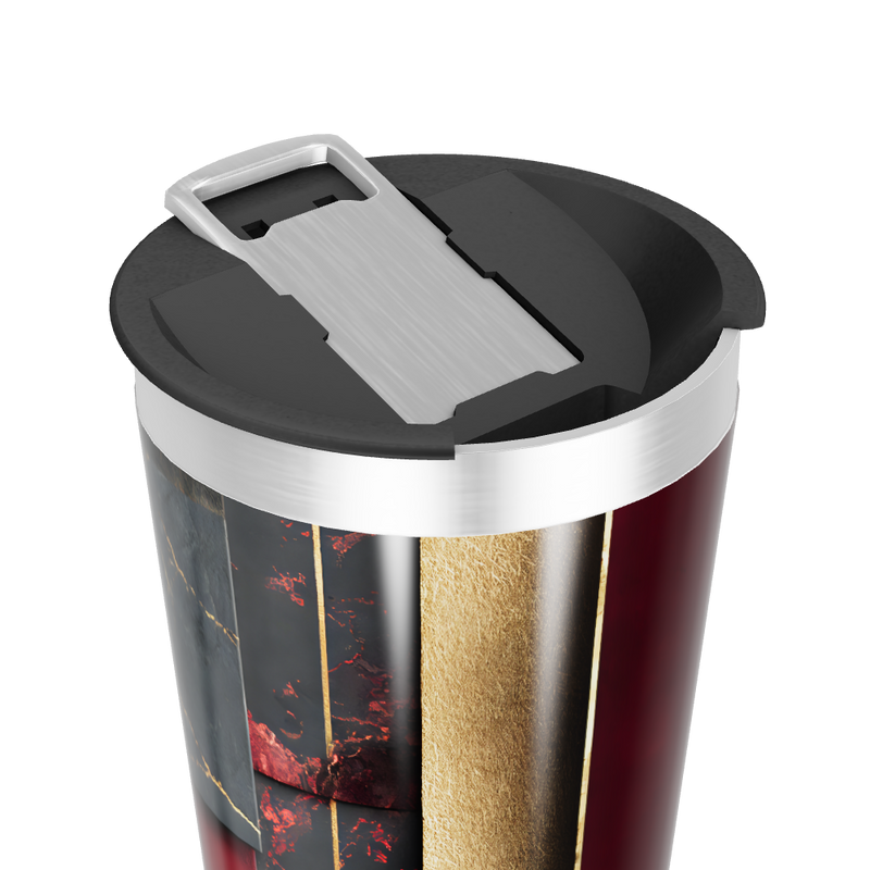 Copo Térmico - Com Listras Douradas