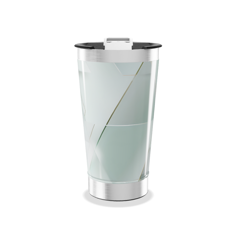 Copo Térmico - Verde com Linhas Geométricas