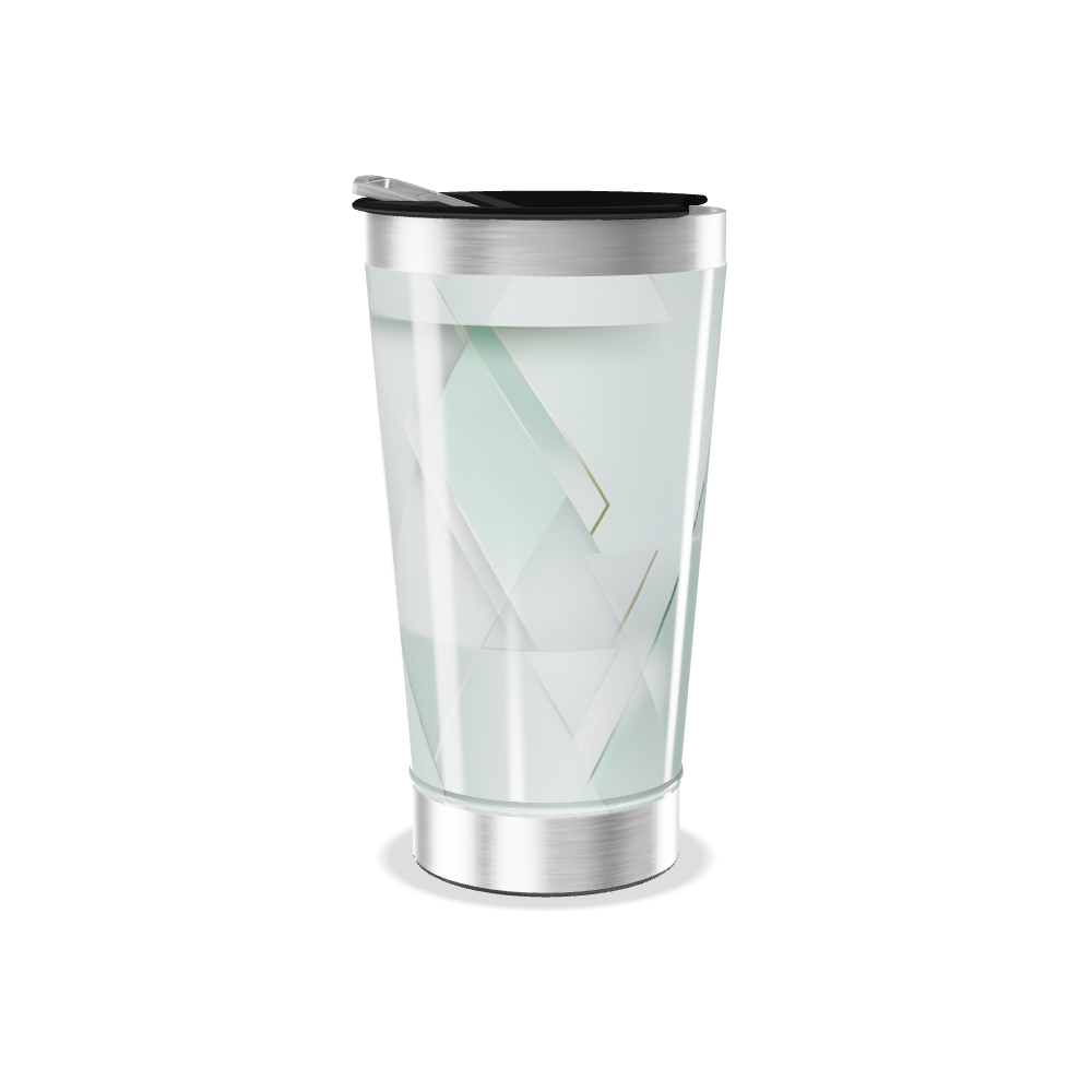 Copo Térmico - Verde com Linhas Geométricas