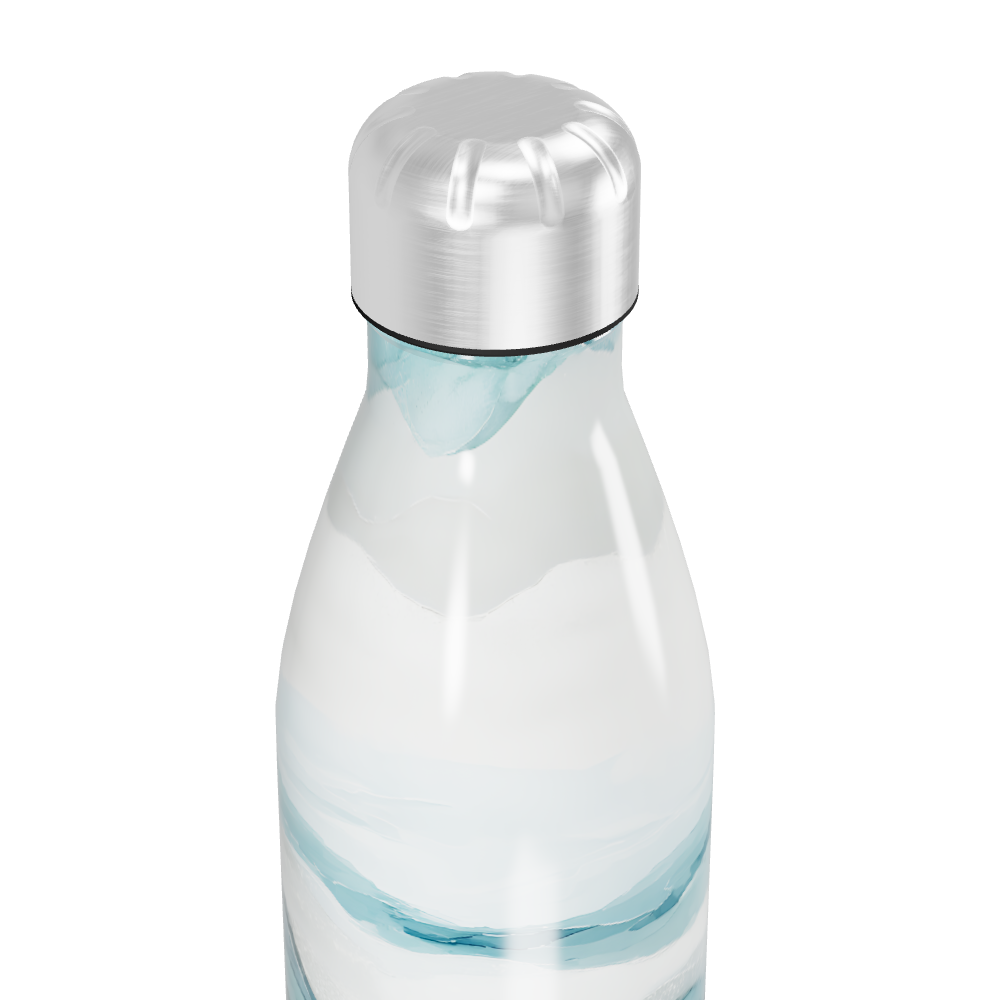 Garrafa Inox - Estampa Ondas Azul