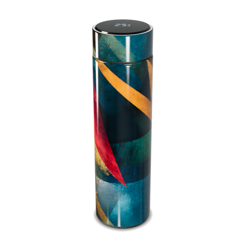 Garrafa Térmica Touch - Colorida com Estampa Abstrata