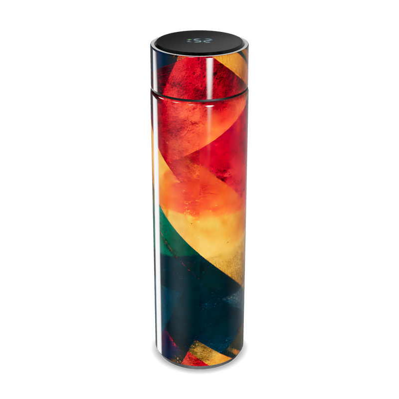 Garrafa Térmica Touch - Colorida com Estampa Abstrata