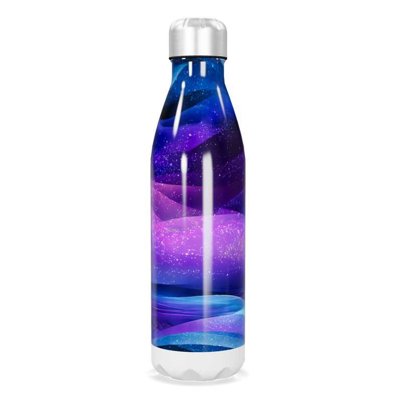 Garrafa Inox - Estampa Galáxia Azul
