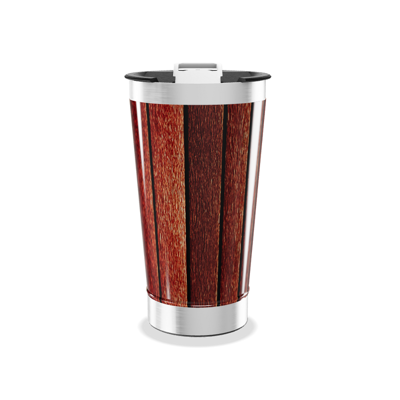 Copo Térmico - Estampa Madeira Aço Inox