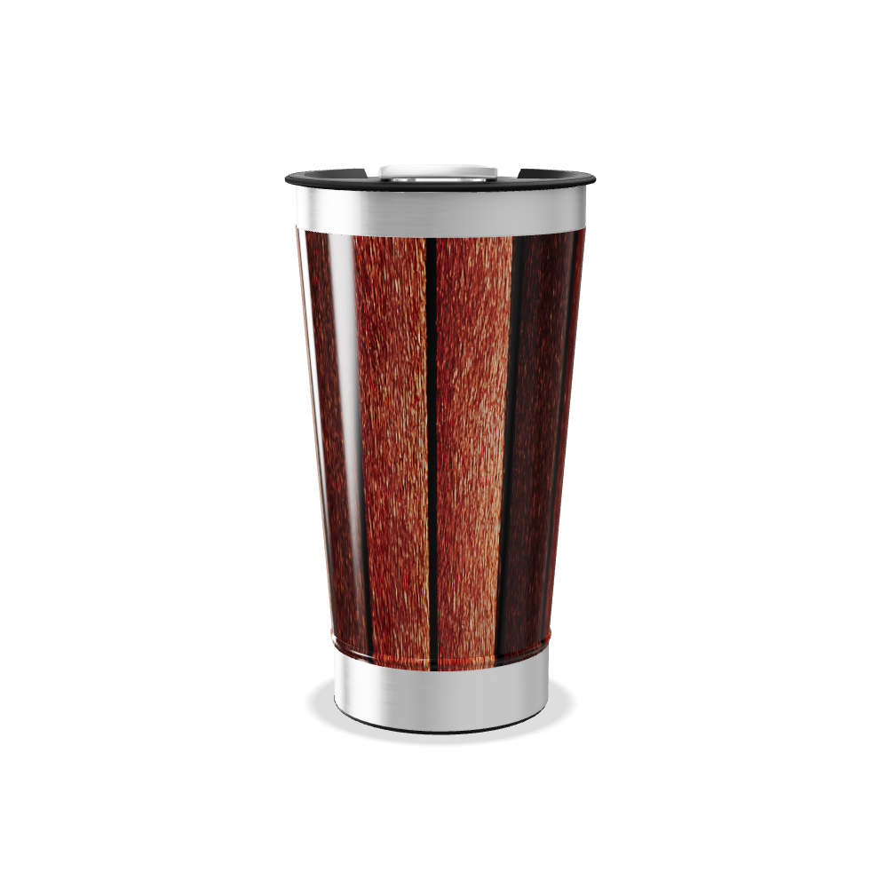Copo Térmico - Estampa Madeira Aço Inox