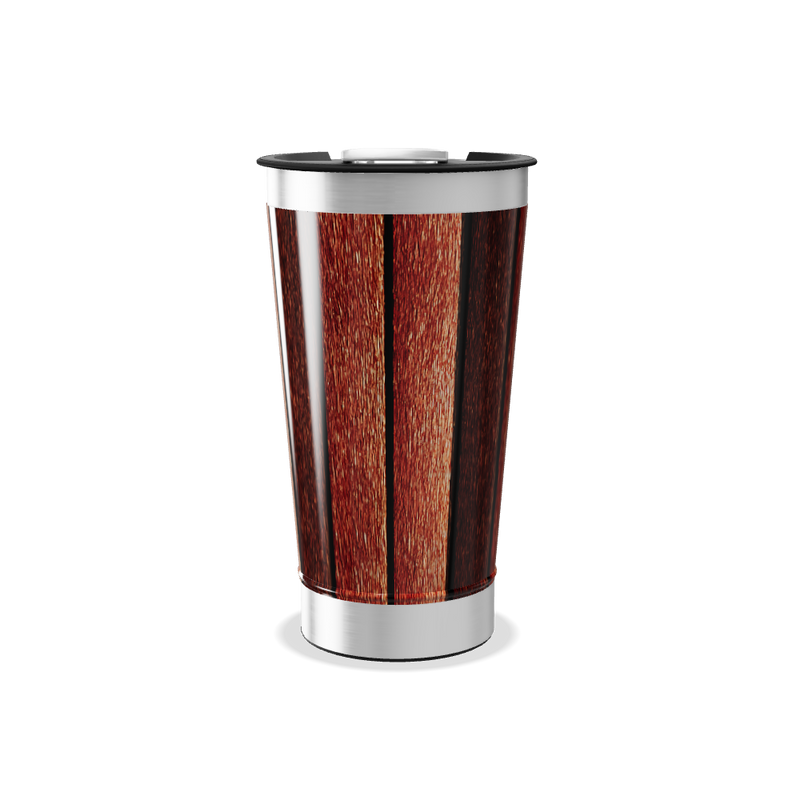 Copo Térmico - Estampa Madeira Aço Inox
