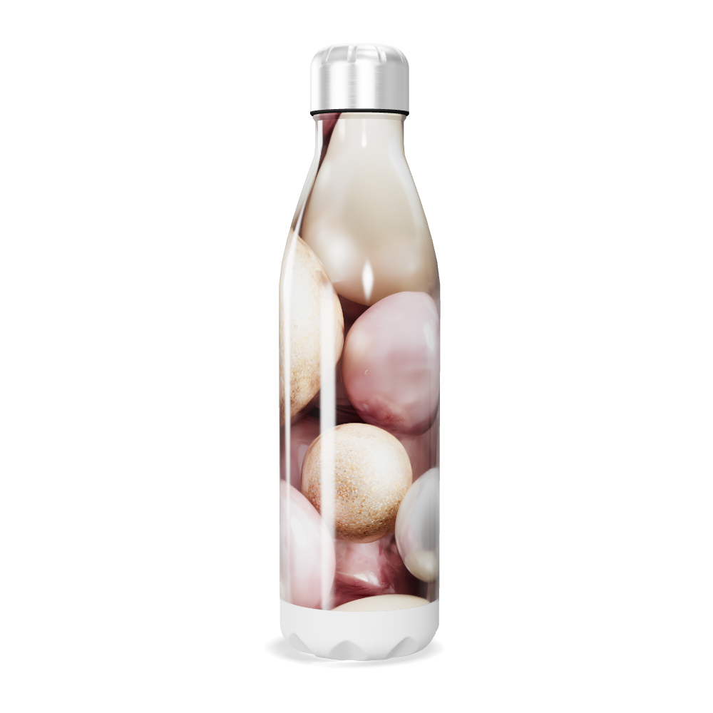 Garrafa Inox - Estampa Perolada e Dourada