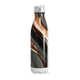 Garrafa Inox - Estampa Abstrata Preto e Bronze