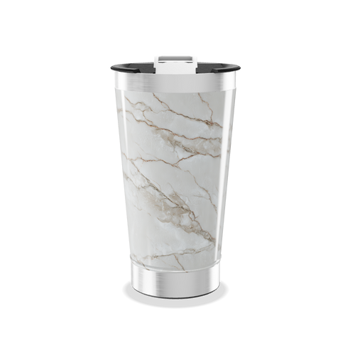 Copo Térmico - Estampa Mármore Branco