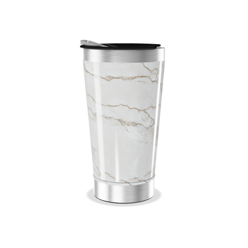 Copo Térmico - Estampa Mármore Branco