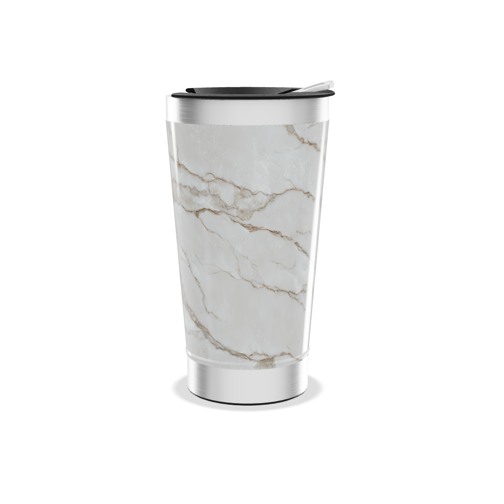 Copo Térmico - Estampa Mármore Branco