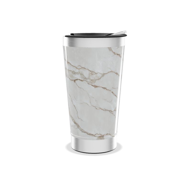 Copo Térmico - Estampa Mármore Branco