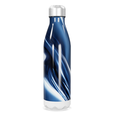 Garrafa Inox - Azul com Estampa Moderna