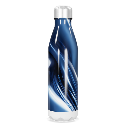 Garrafa Inox - Azul com Estampa Moderna