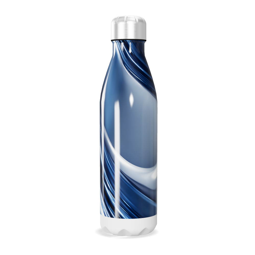 Garrafa Inox - Azul com Estampa Moderna