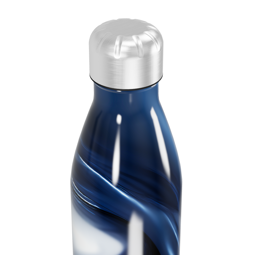 Garrafa Inox - Azul com Estampa Moderna