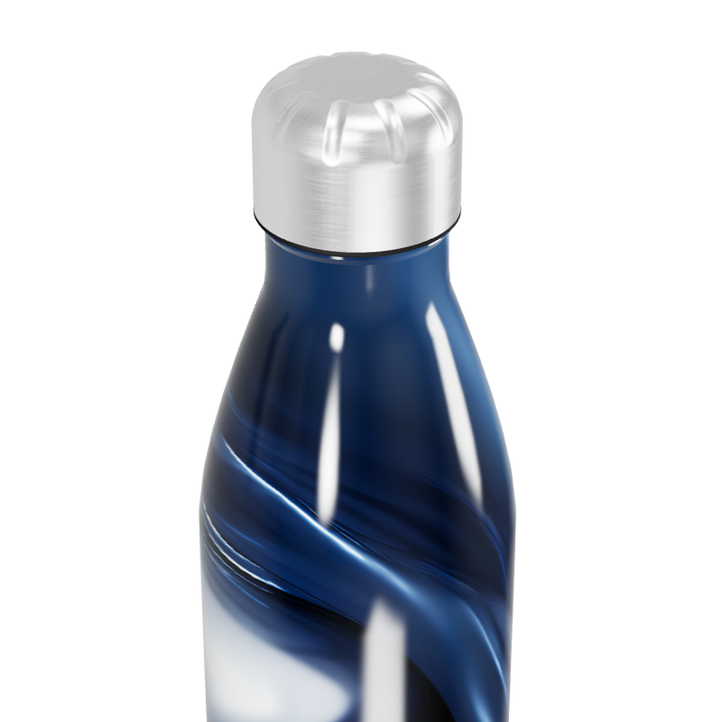 Garrafa Inox - Azul com Estampa Moderna
